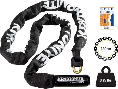Kryptonite Keeper 712 Bike Chain Lock - 4 Feet Heavy-Duty Anti-Theft Security for Bikes, Motorcycles, and More