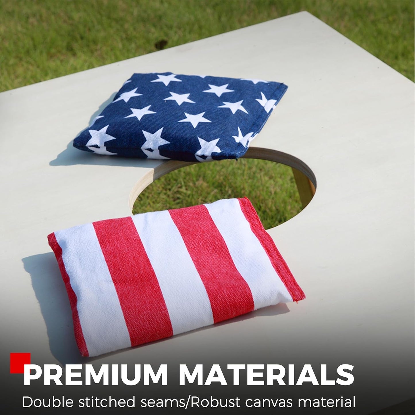 Sport Beats Cornhole Bags - Set of 8 Regulation Weight & Size with Convenient Carry Case