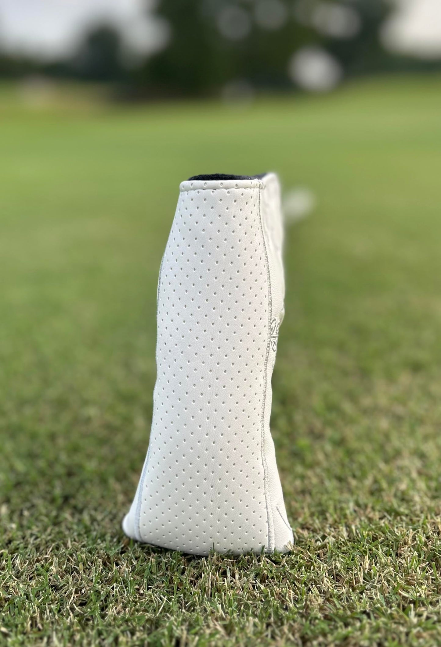 Golf Club Putter Head Cover, Leaf Leather Waterproof Magnetic Closure Golf Driver and Blade Mallet Putter Covers Fits All Brands Including Fairway Wood Odyssey Taylormade (Leaf Design)