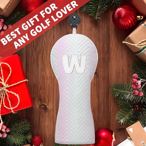Golf Head Cover Golf Club Rainbow Color PU Headcovers Set Fits Driver Fairway Wood Hybrid Utility Putter Iron Wedge Headcover.