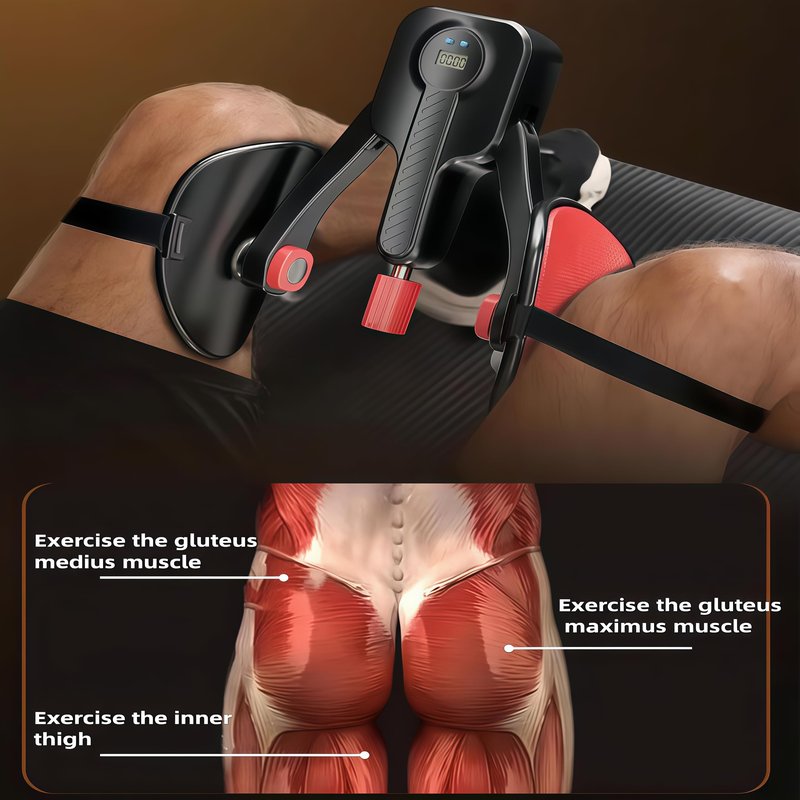 FJFQXY Kegel Exercise Thigh Trainer Adjustable Resistance 0-110 lbs, Pelvic Floor Exercise Devices with Leg Straps,Inner Thigh Exerciser for Women Men
