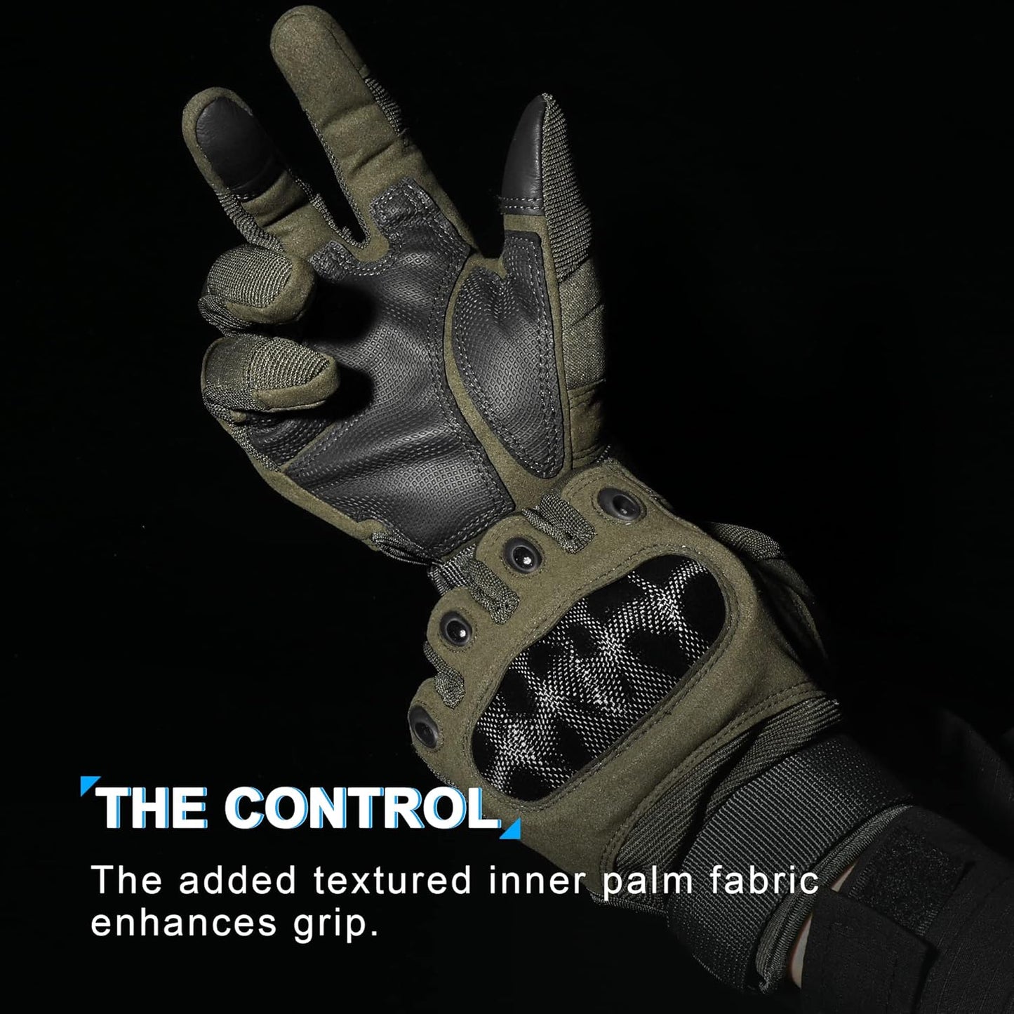 Motorcycle Tactical Gloves for Men - Touchscreen, Hard Shell & Palm Padding for Airsoft Paintball Hunting Hiking Camping Climbing Sports Cycling Gloves