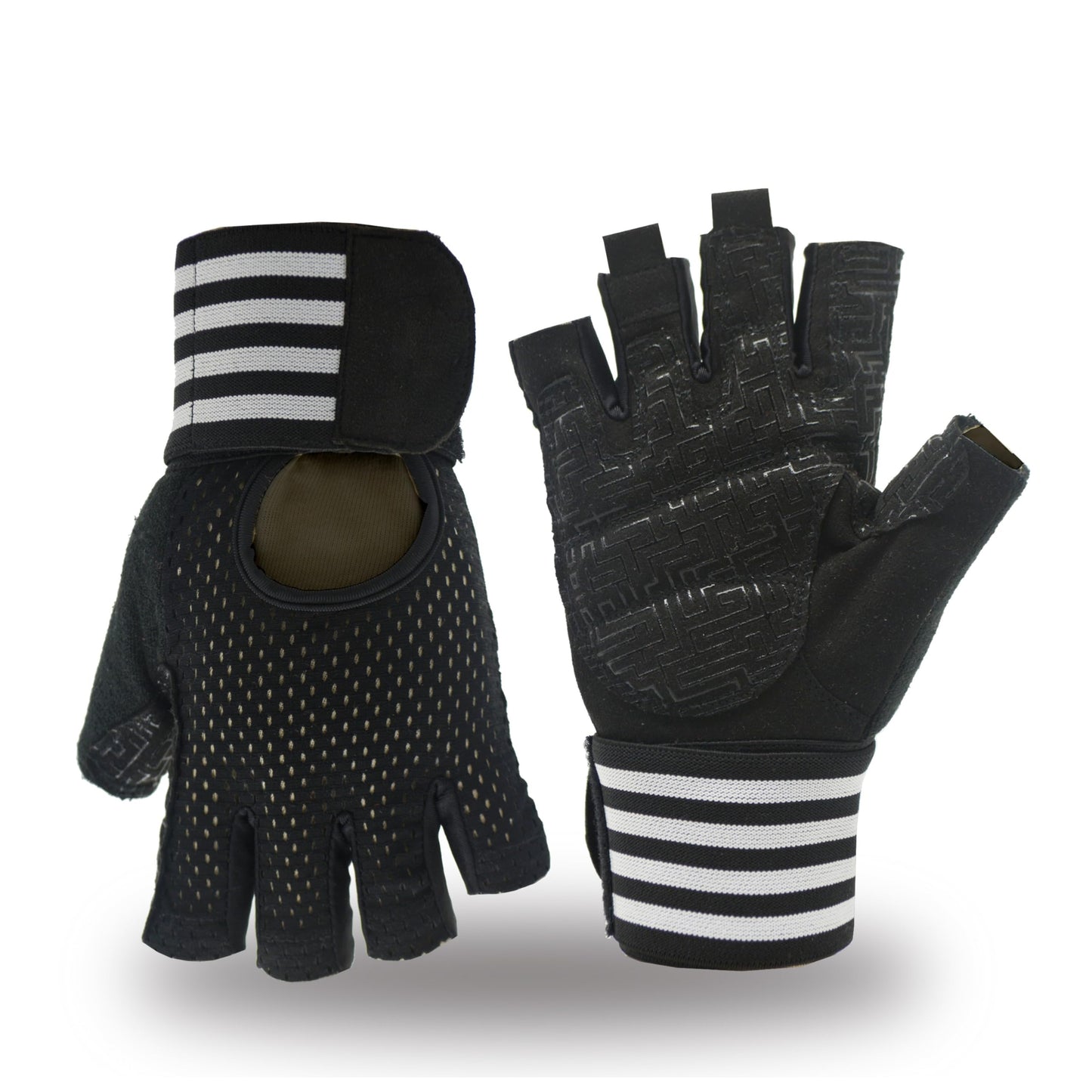 VMFTS Weightlifting Gloves Padded Workout Gloves with Wrist Wrap Support Gym Gloves for Men Women Gym Exercise Fitness Training Lifting Dumbbell (Large)