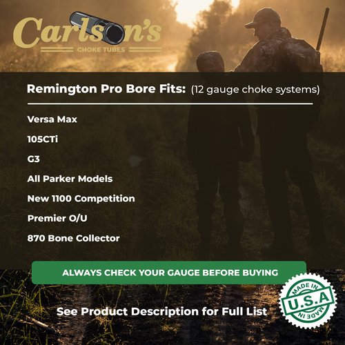 Carlson's Choke Tubes 12 Gauge for Remington Pro Bore [ Light Modified | 0.720 Diameter ] Stainless Steel | Sporting Clays Choke Tube | Made in USA