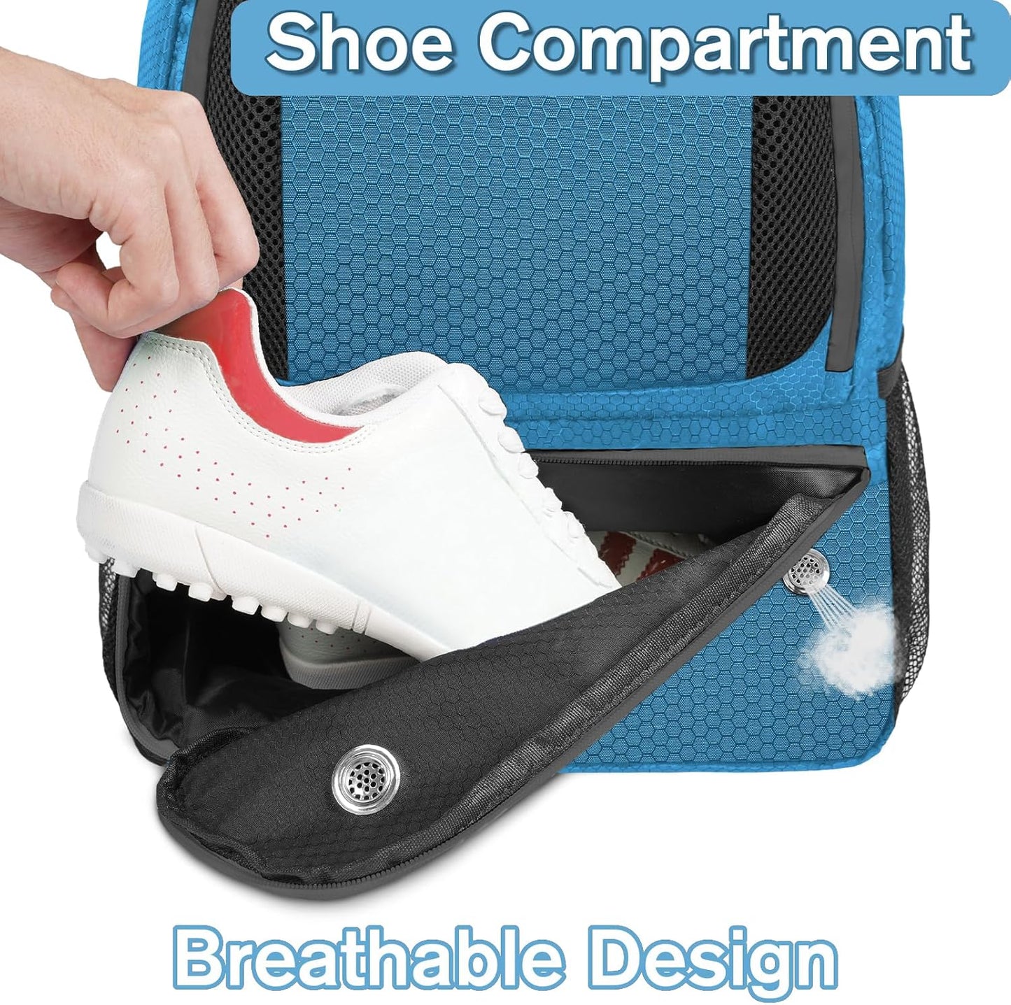 YOREPEK Soccer Backpack - Water-Resistant Sports Bag with Ball Holder for Football, Basketball, Volleyball
