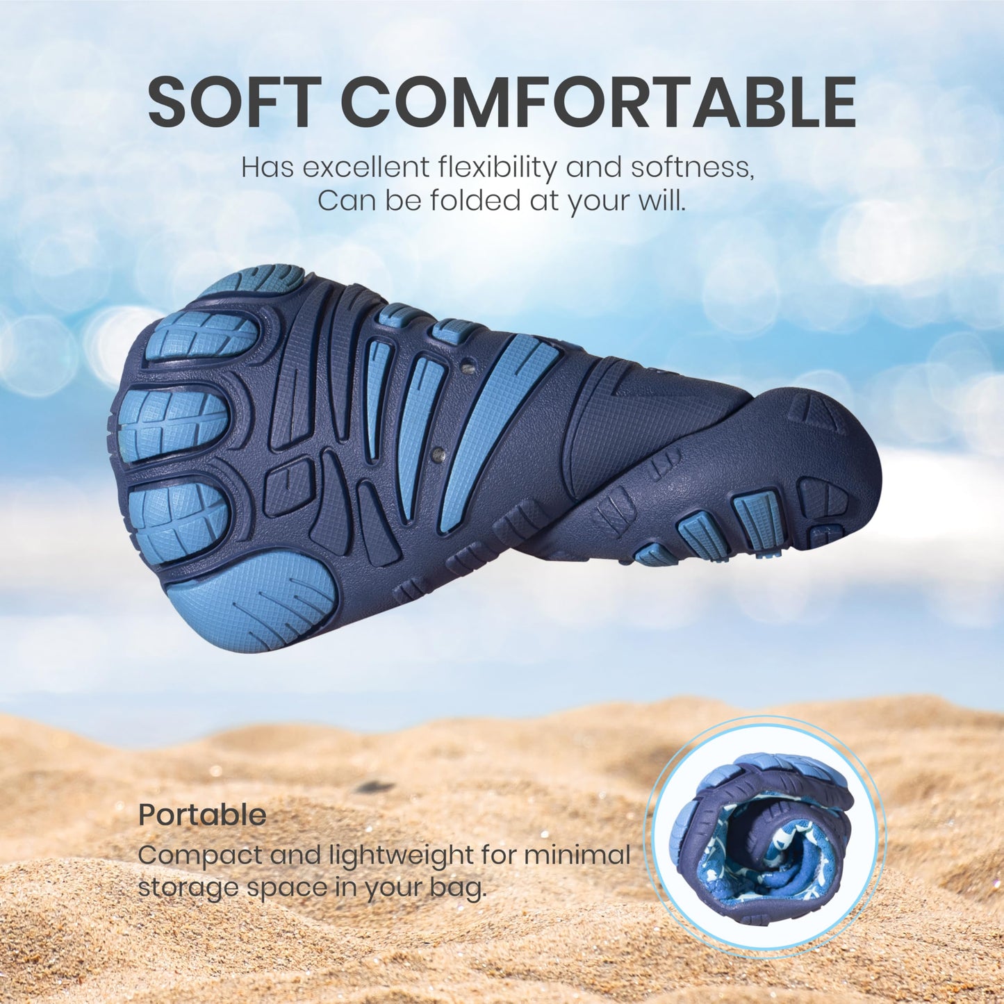 SEEKWAY Barefoot Water Shoes for Kids - Wide Toe Box and Quick-Dry Sand Shoes Toddler for Hiking Swim Beach Pool Kayak Sport Accessories, Camping Essentials Non-Slip for Boys Girls Sizes