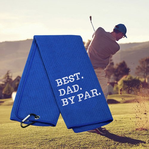 Dad Golf Towel Embroidered Golf Towel Gift Golf Golf Towel Gift Papa Golf Towel (Best DAD Blue)