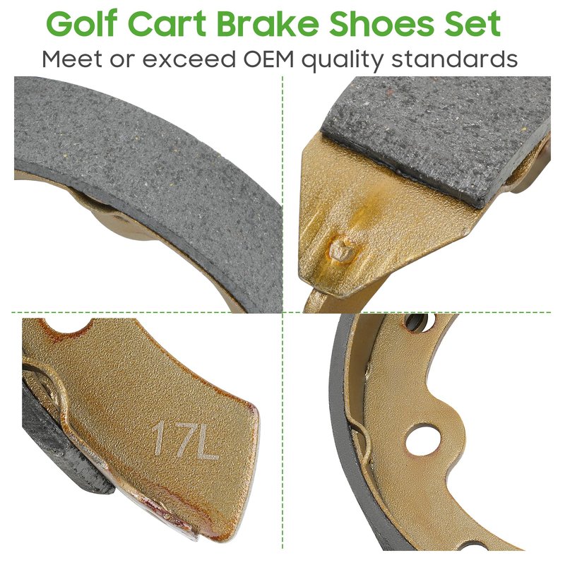 10L0L Golf Cart Brake Shoes for Club Car DS & Carryall 1981-1994 OEM 101146302 101880701, EZGO XI-Serial 1983-1986, Yamaha G1 1978-1980, H/D & Columbia Par Car