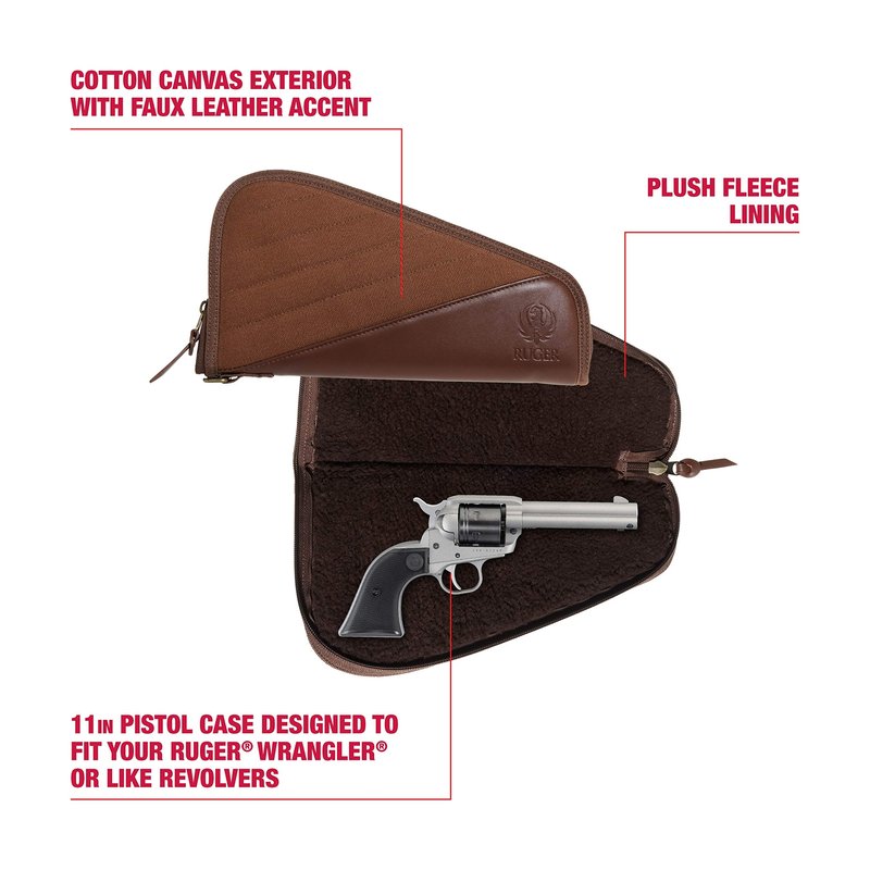 Allen Company Ruger Wrangler Leather Revolver Case, Up to 10" L Revolvers/Handguns, Caramel