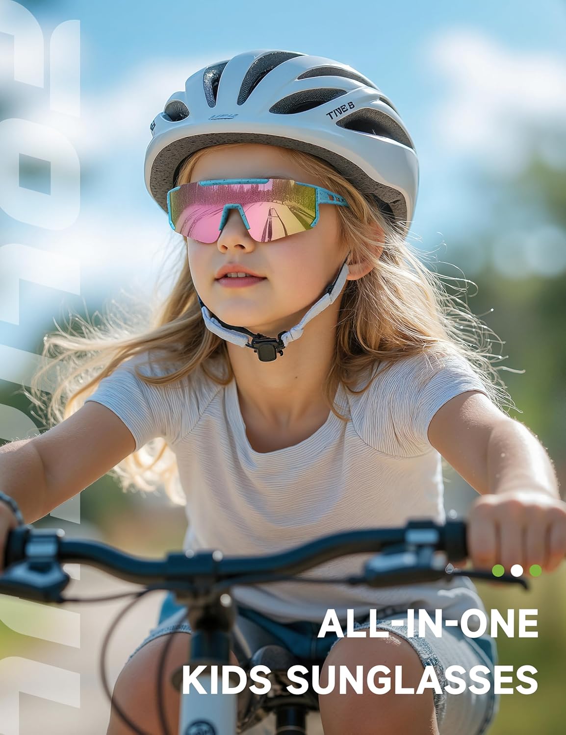 Skiennix Kids Polarized Baseball Sunglasses - UV Protection for Boys & Girls Ages 3-12 | Softball & Cycling
