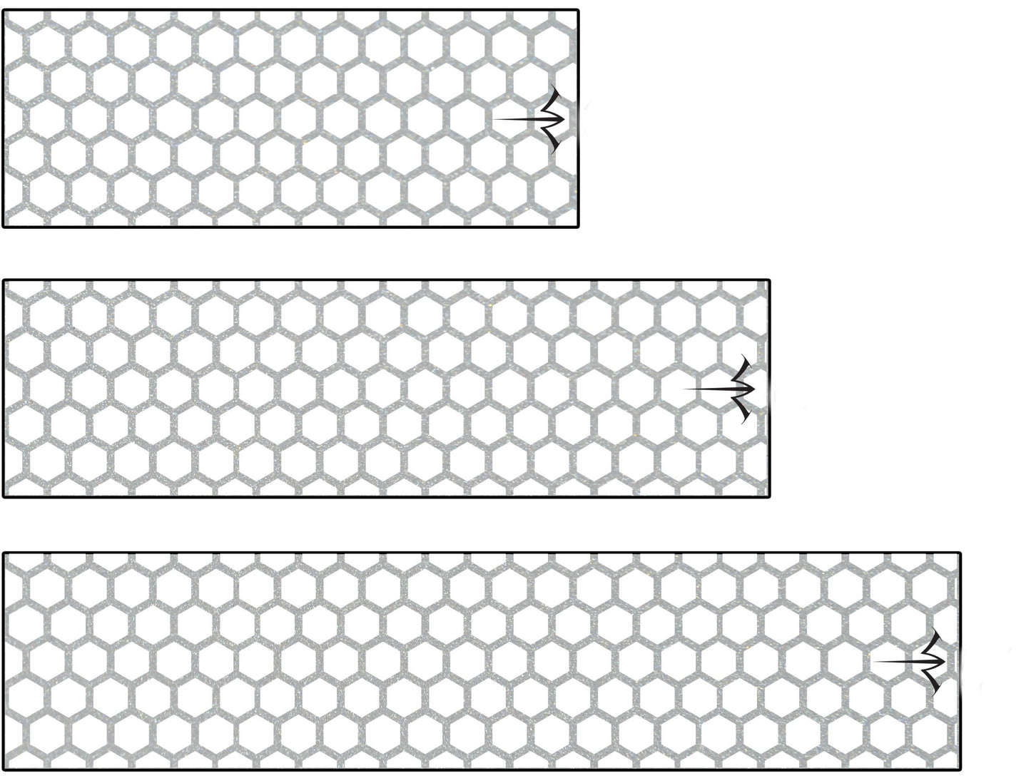 White Water Archery White Reflective Filled Honeycomb Arrow Wraps 15 Pc Pack Choose Length Width (5" Length- 1” Width)