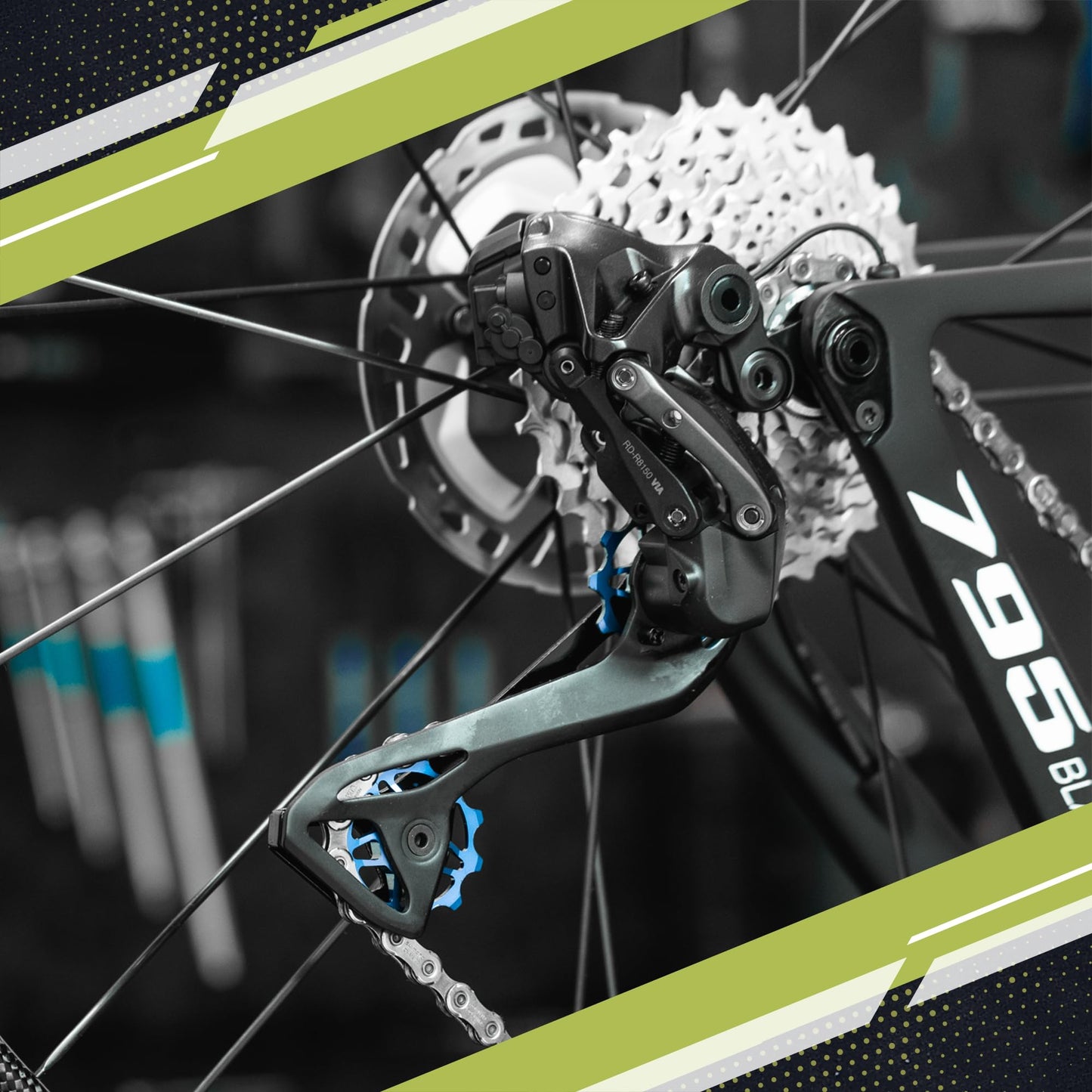 JRC Components 11T Ceramic Pulley Wheels | Compatible with 12 Speed Shimano 105 R7150 & Ultegra R8150 | Hybrid Ceramic Derailleur Pulley Wheel -Black