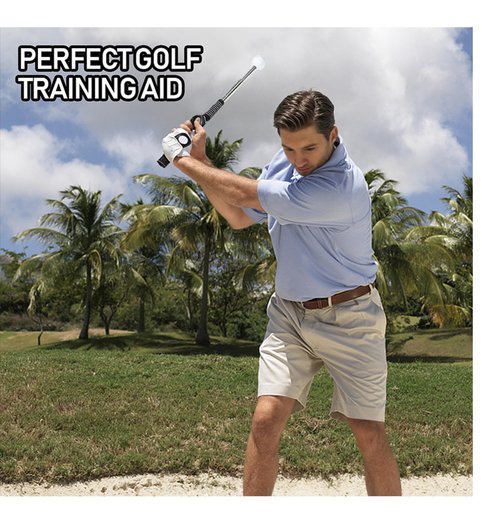 IEKEODI Retractable Golf Swing Trainer with Arm Band Click Stick Golf Trainer, Right-Handed Training Aid Chipping and Hitting,Portable for All Golfers Indoor/Outdoor Practice (Gifts for Golfers)