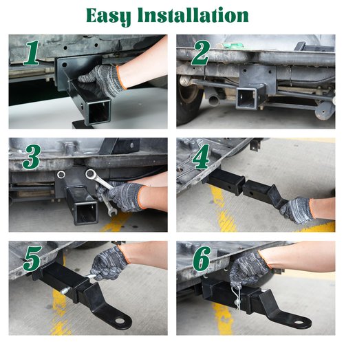 10L0L Golf Cart Rear Chassis Trailer Hitch and Receiver for Yamaha G29 Drive (2007-2016) G&E Golf Cart Model