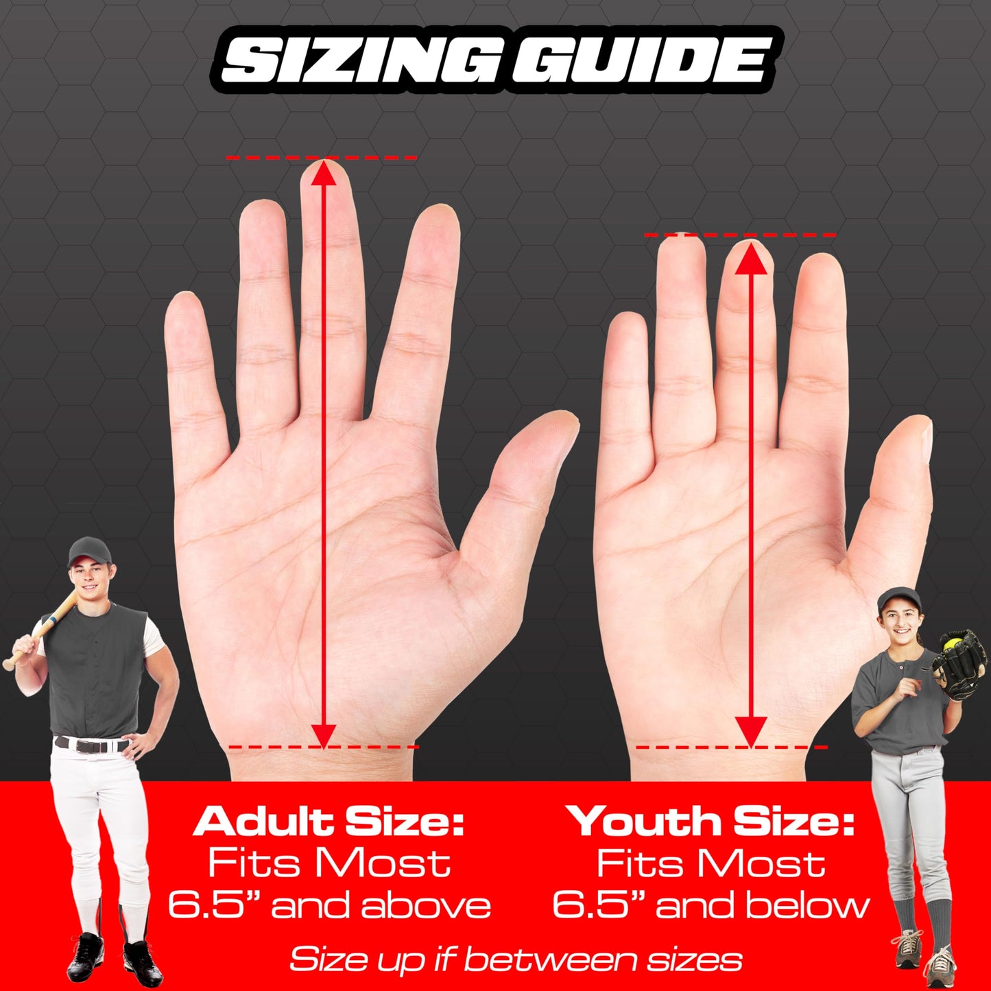 GoSports Sliding Mitt for Baseball & Softball - Adult Size - Right & Left Hand Protective Base Running Gloves, Black