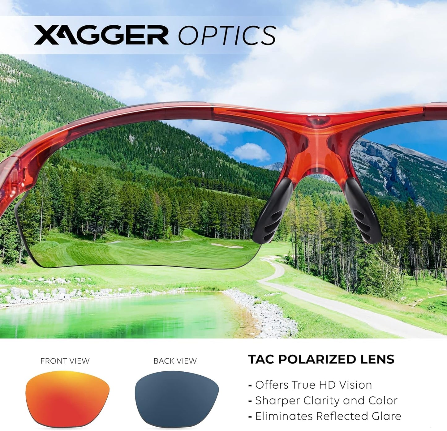 Xagger Polarized Sports Sunglasses - UV400 Protection for Men & Women | Ideal for Running, Cycling & Baseball