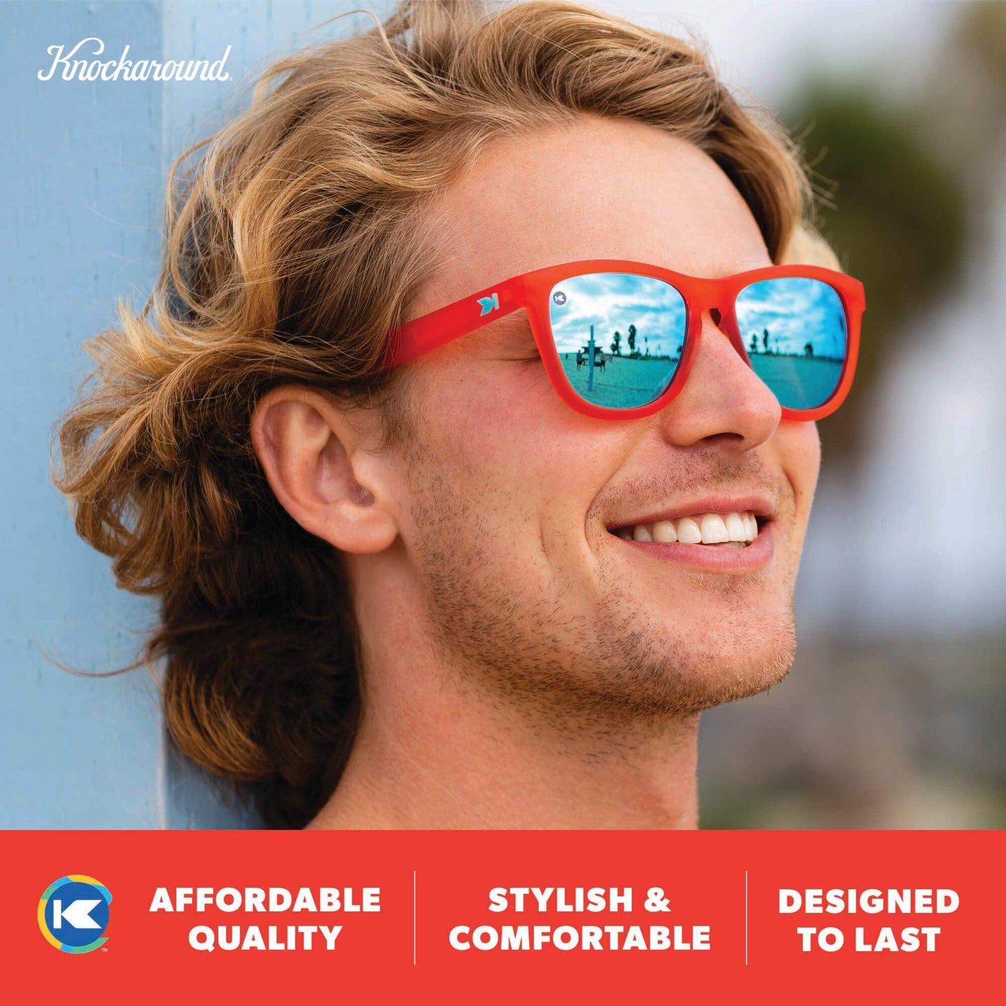 Knockaround Square Polarized Sunglasses for Men & Women - UV400 Protection