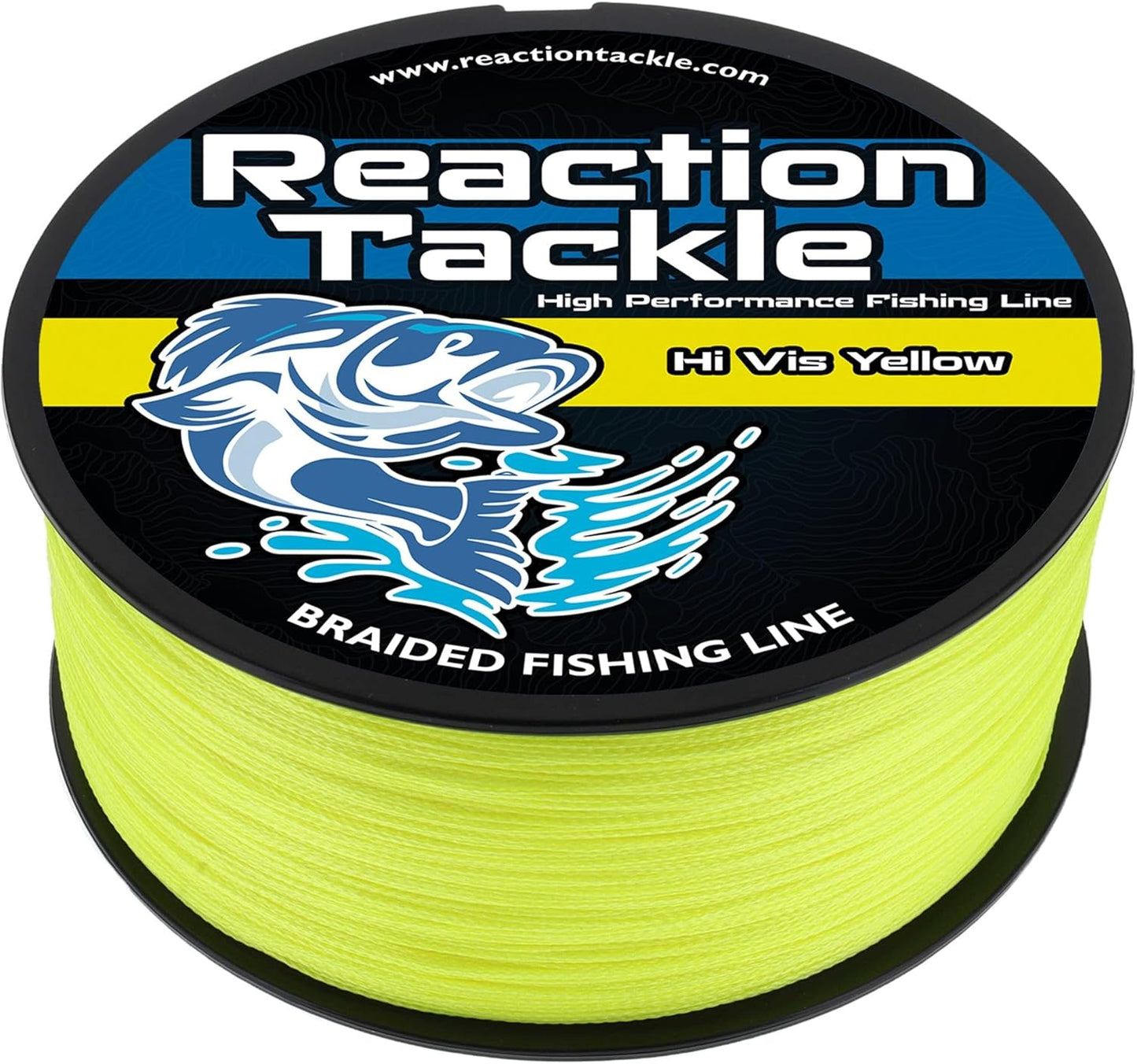 Reaction Tackle Braided Fishing Line - Pro Grade Power for Saltwater & Freshwater Fishing - High Visibility Color