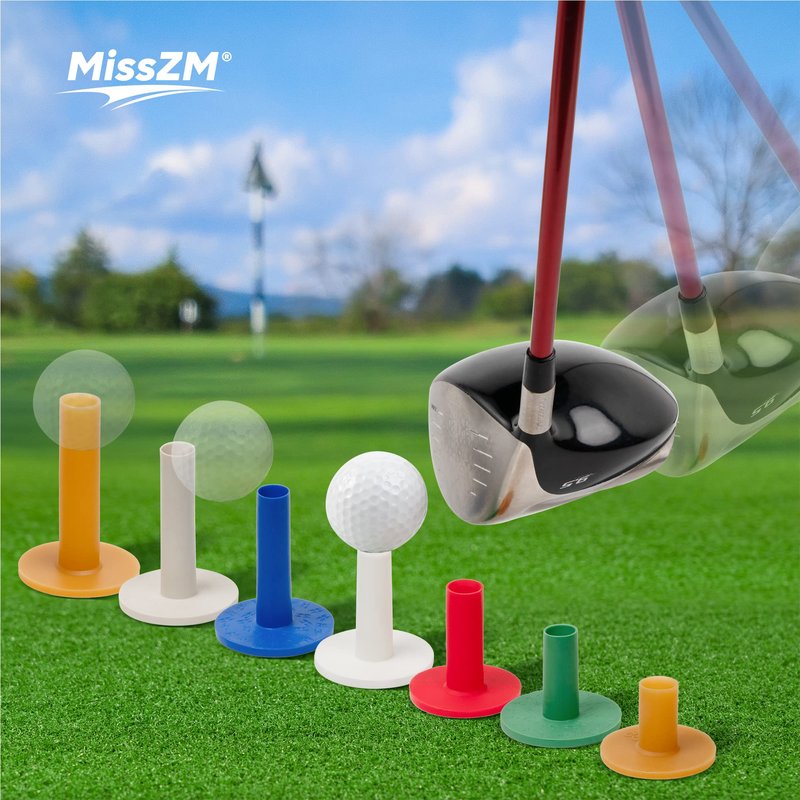 XMWangzi Improve Your Golf Game 5-Color & Height Rubber Tees - Perfect for Indoor/Outdoor Practice and Swing Training