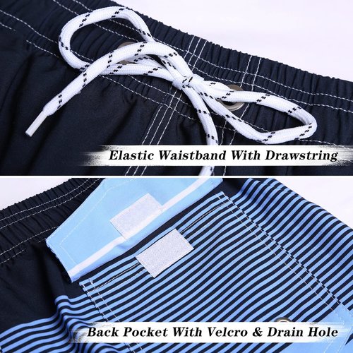ELETOP Men's Swim Trunks - Quick Dry Bathing Suit with Mesh Lining | Comfortable Beach Shorts