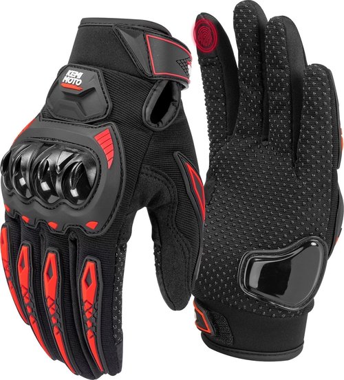 KEMIMOTO Touchscreen Motorcycle Gloves - Anti-Slip Dirt Bike Gloves for Men & Women | Perfect for Riding, Racing & Cycling
