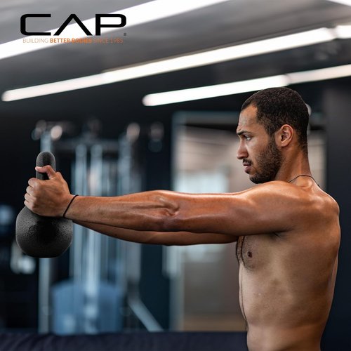 CAP Barbell Cast Iron Kettlebell - Durable Coated Design | Multiple Weight Options Available