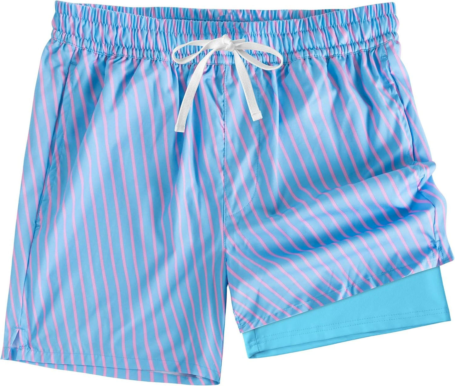 XOMZG Men's Swim Trunks - Quick Dry Mesh Lining Beach Shorts with Pockets | Hawaiian Style