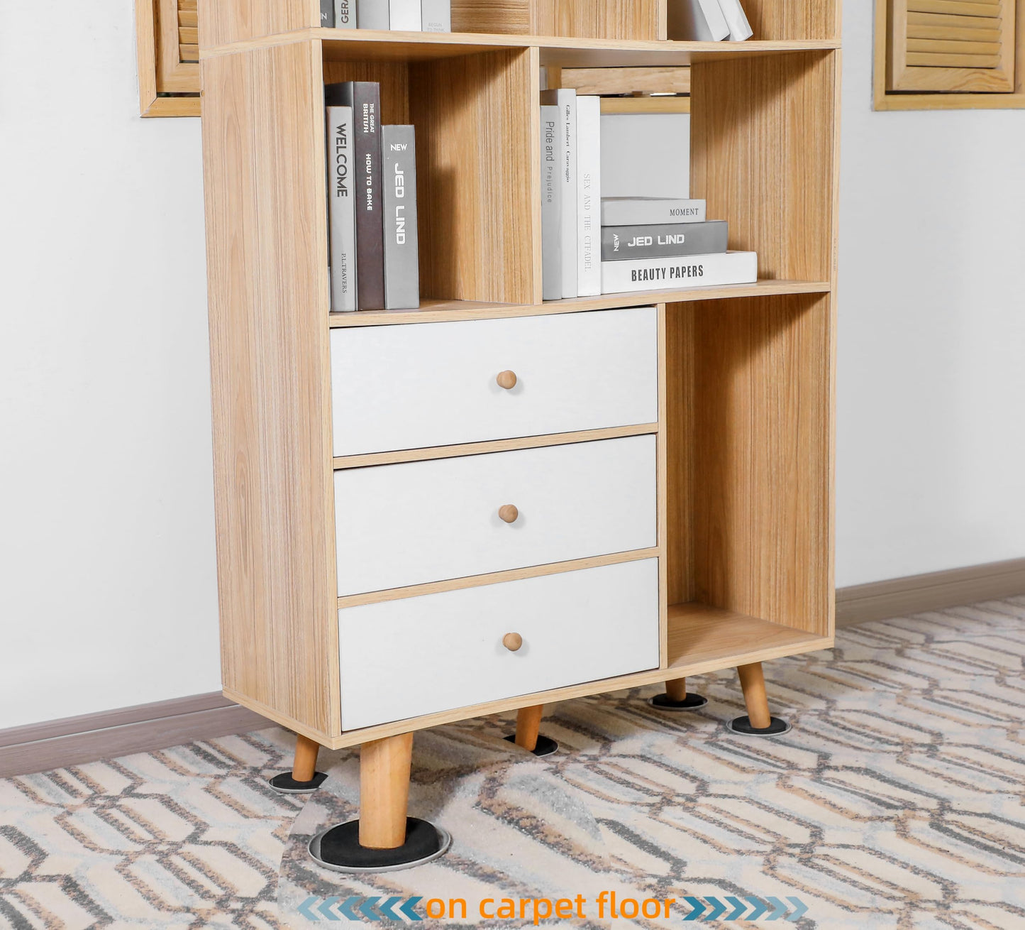 Furniture Sliders for Carpet - Furnigear 8 PCS 5" Furniture Sliders, Heavy-Duty Furniture Gliders Movers for Hardwood Floors, Plastic Moving Pads for Heavy Furniture, Floor Protectors for Carpet