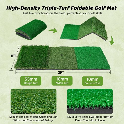 Golf Net, 10x7ft Heavy Duty Practice Net, 900D Oxford All-in-One Multiple Target Golf Hitting Net, 370g Nylon Driving Net for Outdoor Indoor Driving Chipping Training, Present for Golf Lovers