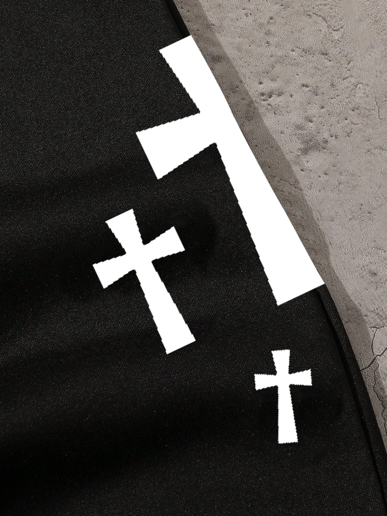 SOLY HUX Boy's Graphic Sweatpants Y2k Gothic Elastic Waist Straight Leg Baggy Pants Streetwear Black Cross 13Y
