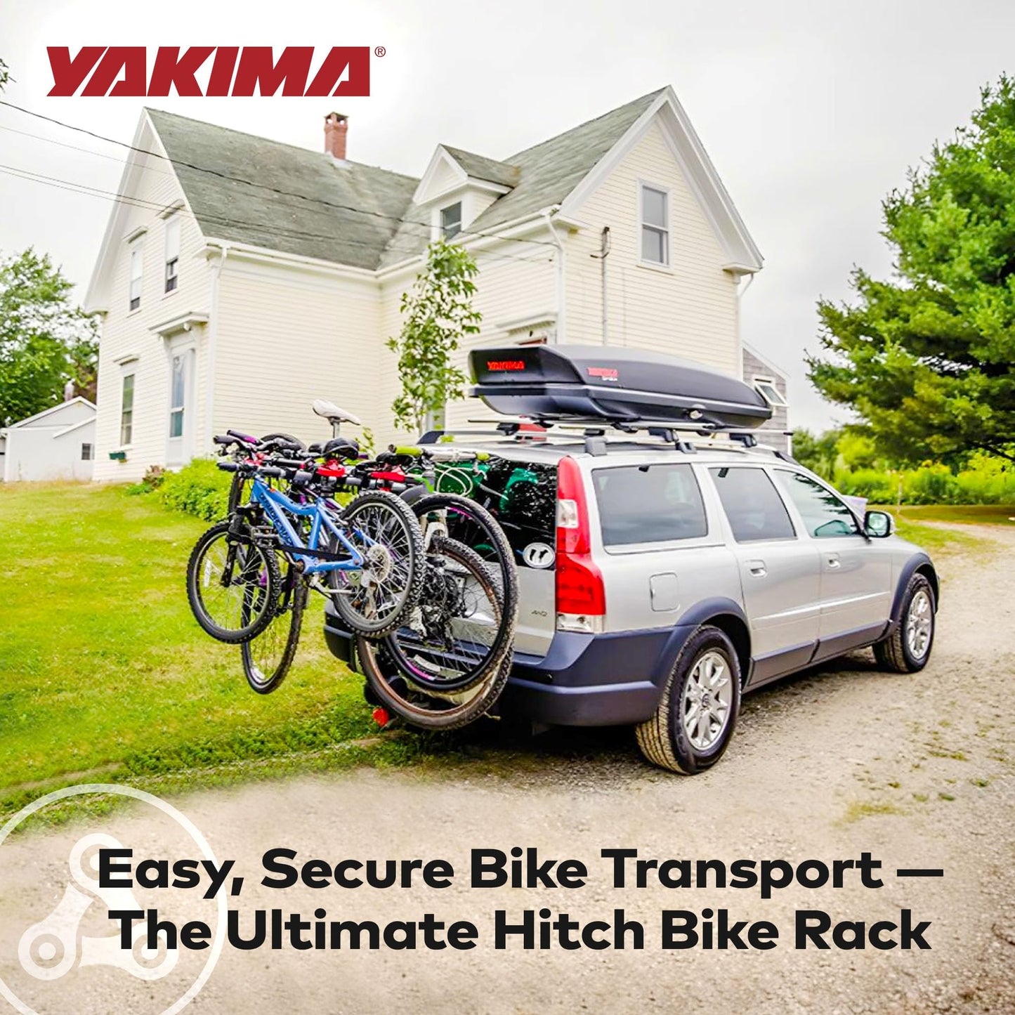 Yakima Ridgeback Tilt-Away Hitch Mount Bike Rack, Foldable Design for Storage - Folding Rear-Mounted Bicycle Carrier for Car, SUV, or Truck Receiver with Anti-Sway & Lock System