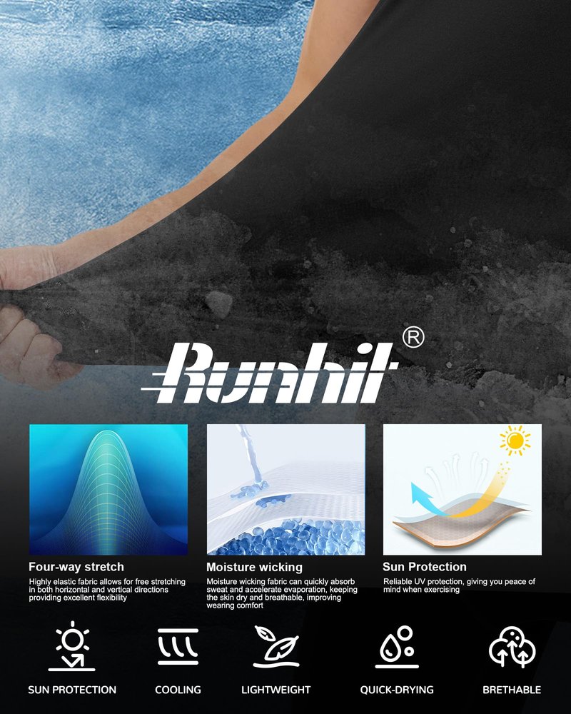 Runhit 3 Pack Sleeveless Compression Shirt Men Workout Athletic Tank Top Quick Dry Sports Base Layer Undershirt for Running Basketball Black/Black/Black 3XL