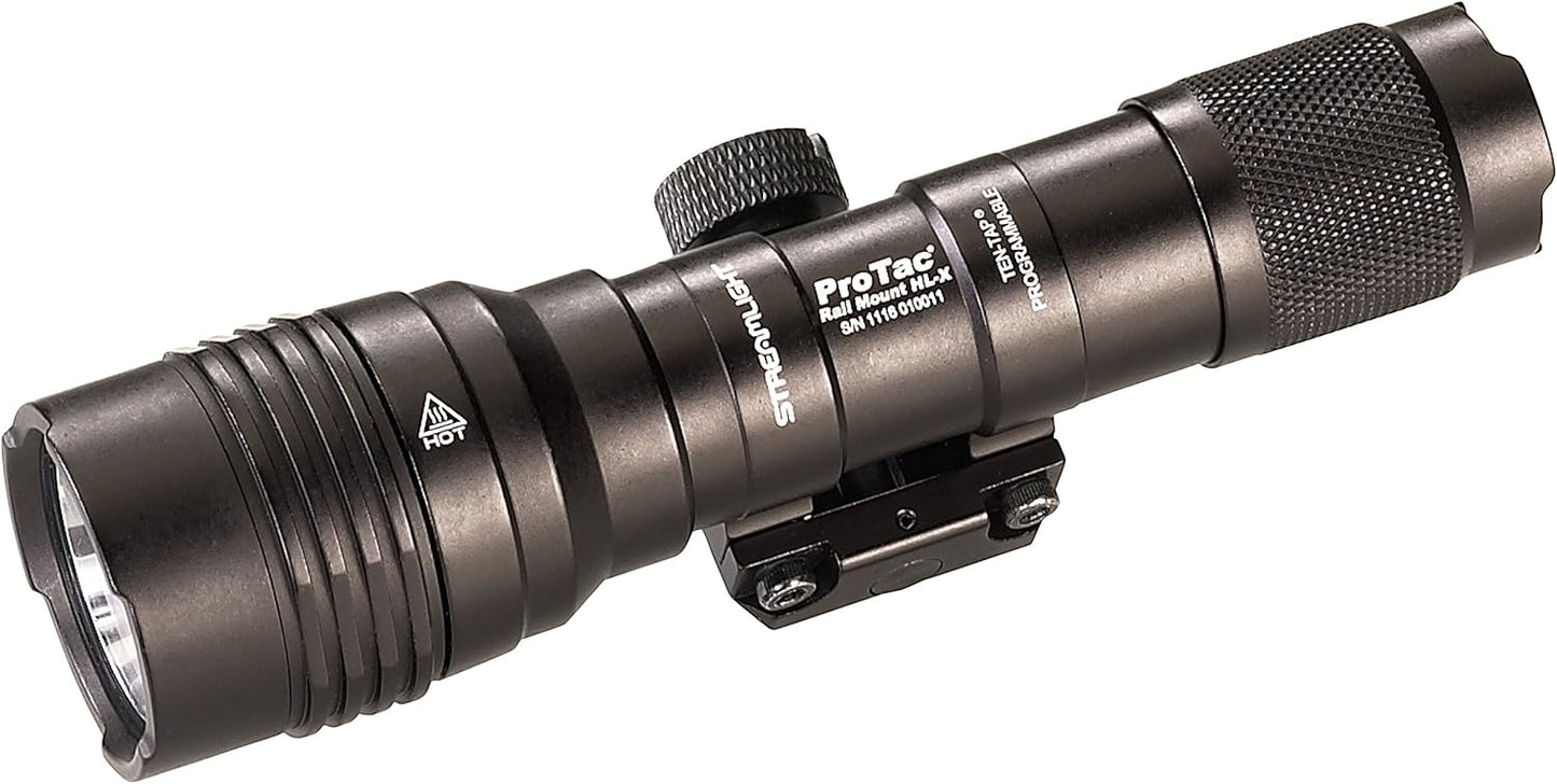 Streamlight ProTac Rail Mount HL-X Tactical LED Flashlight - 1000 Lumen, Programmable, Black