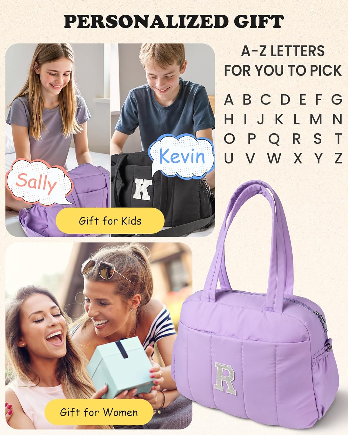 Skiennix Customizable Kids Duffle Bag | Stylish Overnight Bag with Wet Pocket for Girls