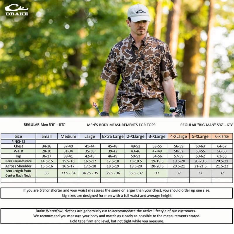 Drake Waterfowl Men's 8-Shot Flyweight Breathable Moisture-Wicking Quick-Drying Hunting Featherweight Short-Sleeved Shirt, Original Shadowgrass, Medium