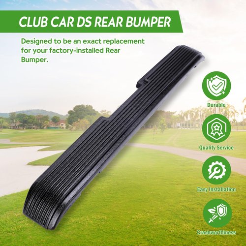 10L0L Golf Cart Rear Bumper for Club Car DS 1993-Up Gas & Electric Models, Replaces OEM 1016379