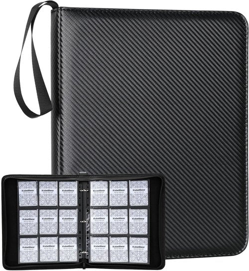 Card Binder - 720 Capacity Zippered Trading Card Holder for MTG & Sports Cards - Acid-Free, Durable Storage (Black, 9 Pocket)