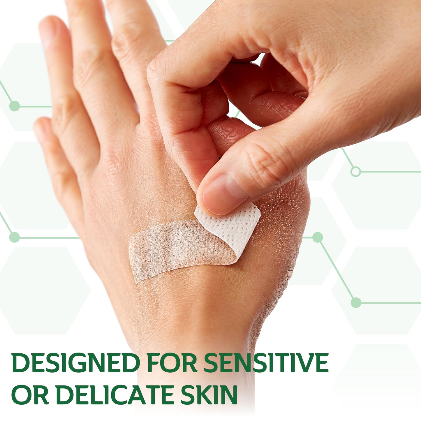 CURAD Truly Ouchless! Silicone Bandages, .75" x 3", for Sensitive or Delicate Skin, Flexible Fabric, Protects Scrapes, Cuts & Burns (Pack of 480)