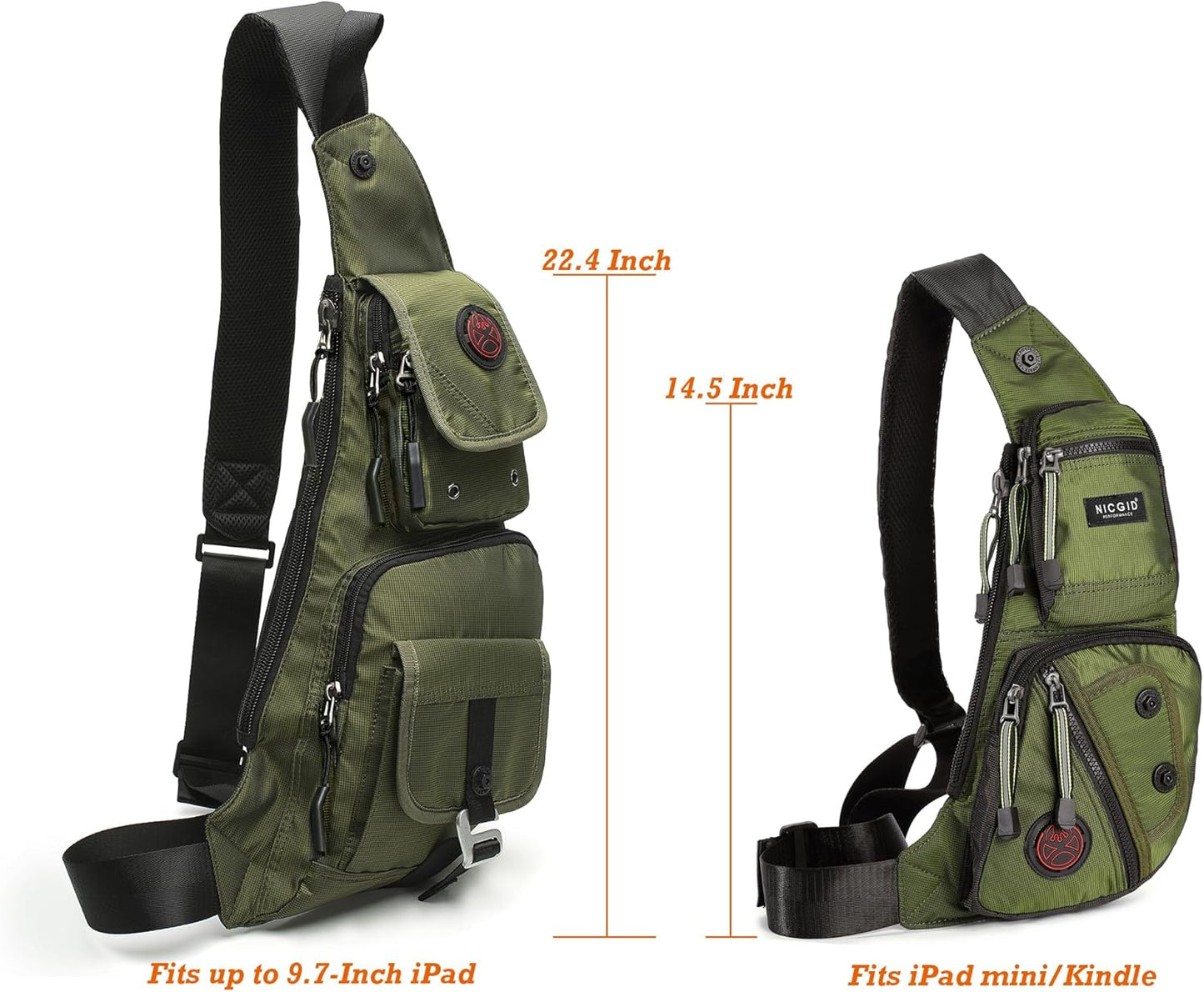 NICGID Sling Bag Chest Shoulder Backpack Crossbody Bags Casual Daypack for Men Women