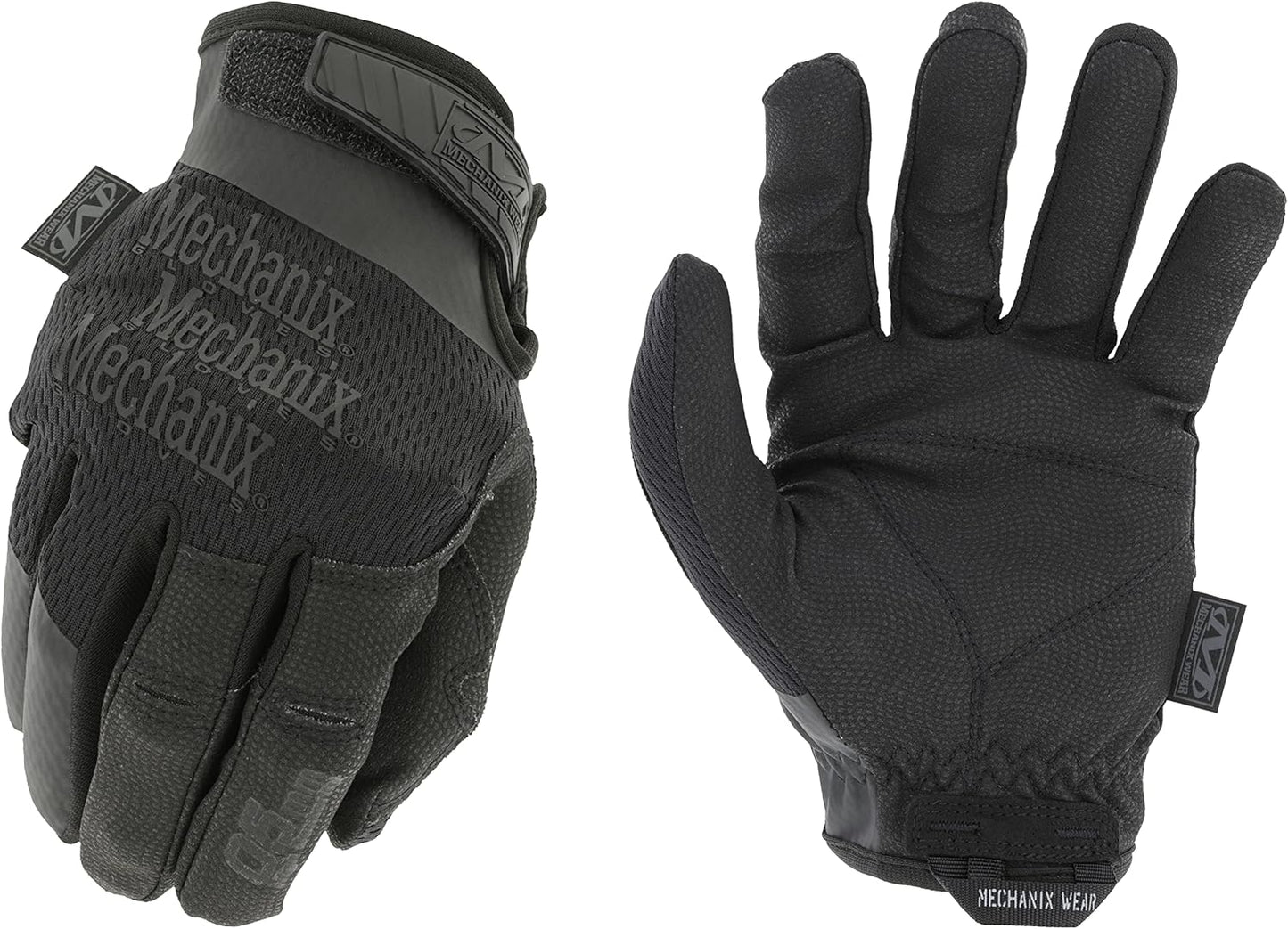 Mechanix Wear Tactical Gloves - High-Dexterity 0.5mm Work Gloves for Airsoft & Utility Use | Black, Medium
