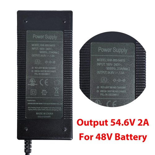 EVAPLUS 5 in 1 Plugs 54.6V Fast Charger, Universal for 48V 13S Lithium Batteries, Pinkind 48V Li-ion Battery Charger Replacement for Razor, Jetson, Voyage, Gotrax, Ninebot,Segway, Hiboy