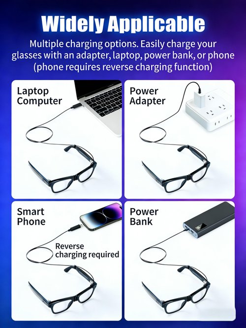 Charging Cable for Ray-Ban Meta Glasses, 4.9ft Charge While Using,Portable Meta Glasses Charger for Phone/Power Bank,Tangle-Free,Charger for Travel & Car