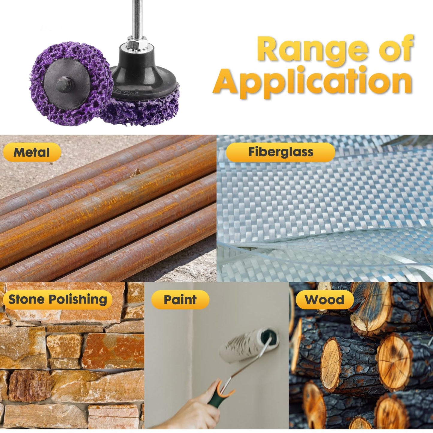 Laexepelle Strip Discs Quick Sanding Discs Stripping Wheel Stripper Abrasive Wheel for Drill, Strip Paint Clean Welds Remove Metal Wood Rust Scale & Oxidation (2INCH-10Pack)