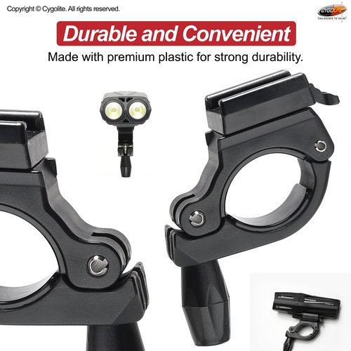 Cygolite 35mm Handlebar Mount For All Ranger, Metro, and Streak Series Bicycle Lights – Designed For 25.4 to 35mm Diameter Bicycle Handlebars – Genuine Cygolite Mount