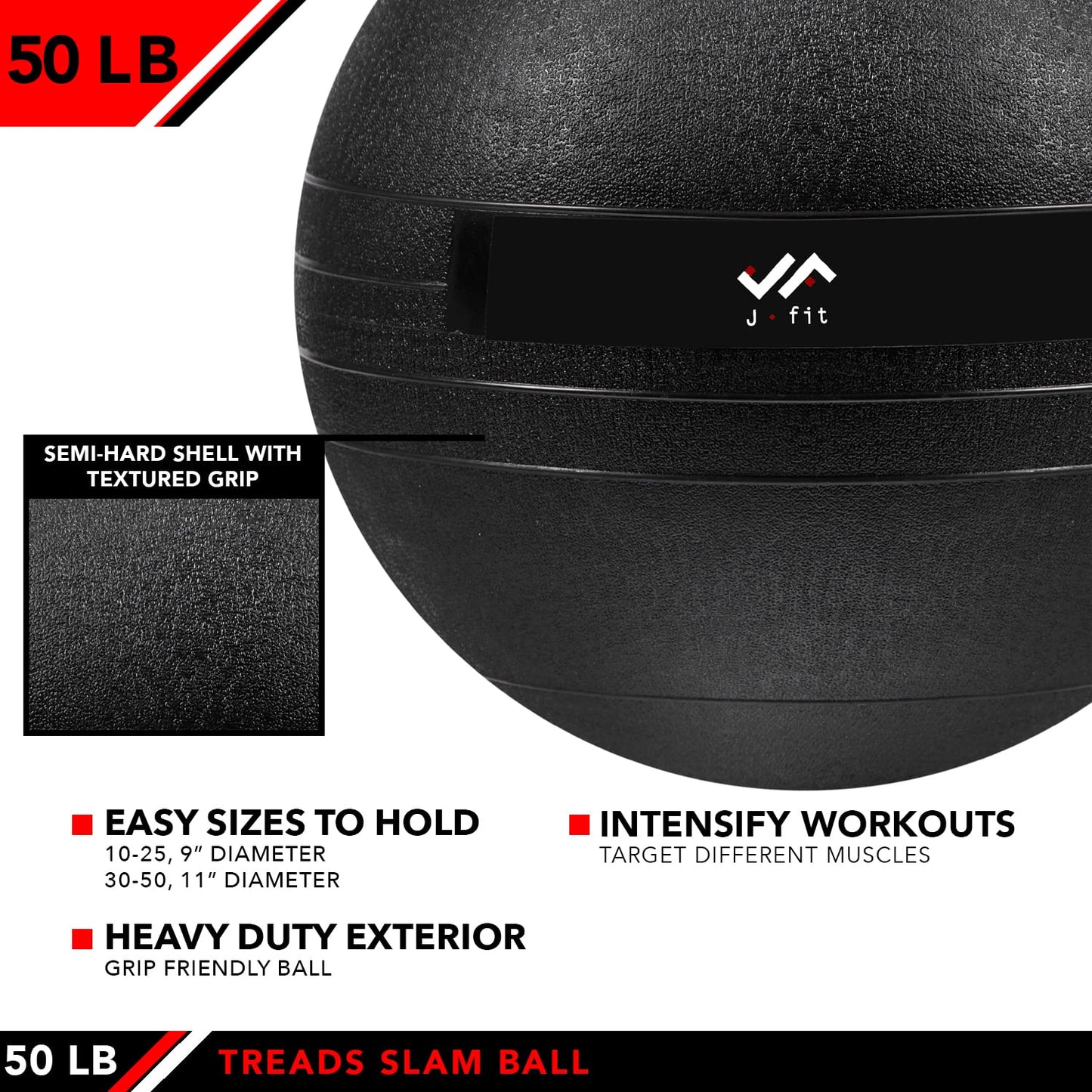 JFIT Slam Ball, Midnight Star, 50 LB