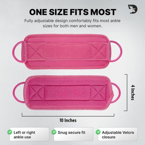 DMoose Fitness Ankle Strap - Premium Padded Cuffs for Cable Machines | Ideal for Booty Workouts & Leg Extensions