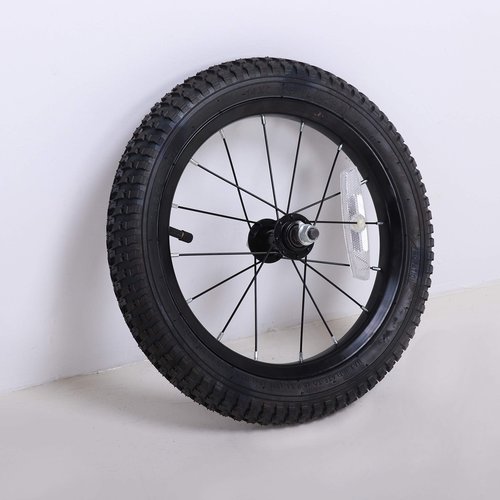 JOYSTAR 12 Inch Kids Bike Front Wheels Replacement with 12 Inch Air Rubber Tire Black Don't Fit with Huffy Bike