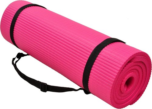 Fitvids Yoga Mat - Extra Thick 1/2-Inch High Density Anti-Tear Design with Carrying Strap | Multiple Colors Available