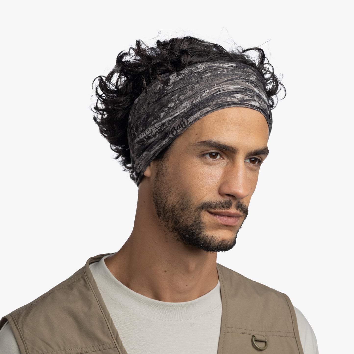 Buff CoolNet UV Neck Gaiter, UPF 50 Sun Protection, Breathable, Cooling Bandana, Versatile, Quick Dry Face Mask, Realtree Aspect Graphite, Adult Size