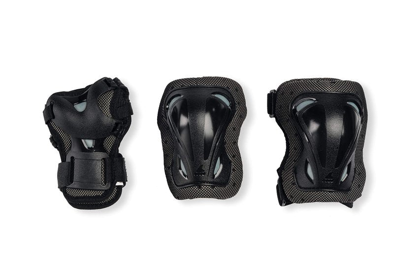 Rollerblade Skategear Junior 3 Pack Protective Gear, Knee Pads, Elbow Pads and Wrist Guards, Multi Sport Protection,Youth, Black